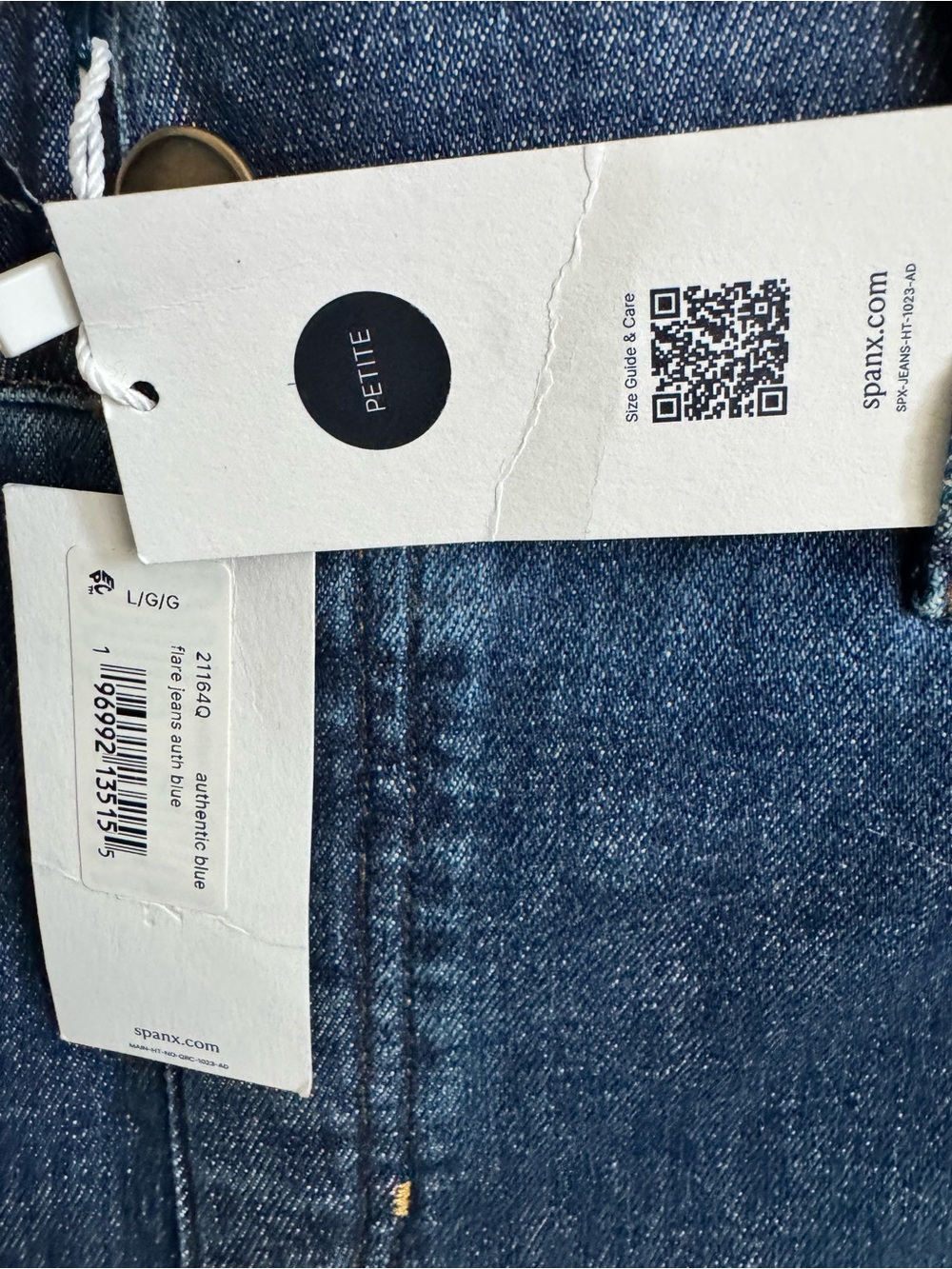 SPANX Women's Blue Flare Jeans - Picture 4 of 6